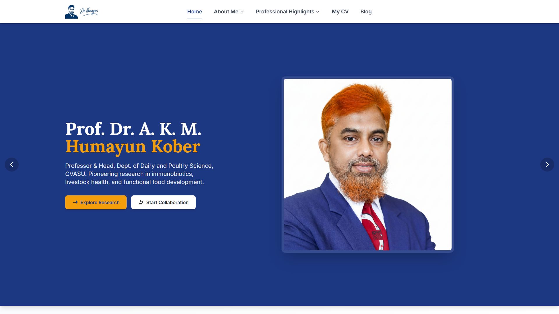 Prof. Humayun Kober — Academic Portfolio